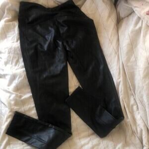 Mudd Women's Black Faux Leather Stretchy Leggings, Size X-Small Mid Rise